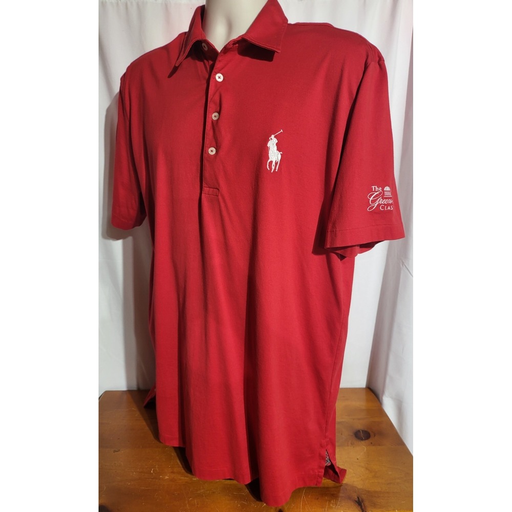 Mens Polo Golf Ralph Lauren Shirt True Red Size Large L Vintage Lisle ~Big Pony! - Picture 4 of 12